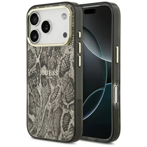 iPhone 17 Pro Max Guess Python Minta MagSafe tok Barna tok