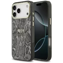 iPhone 17 Pro Max Guess Python Mintás MagSafe tok Fekete