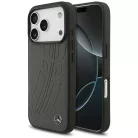 iPhone 17 Pro Mercedes bőr nagy babérlevél MagSafe tok antracit