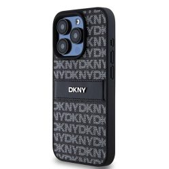   Original Case DKNY hardcase Leather Mono Stripe & Metal Logo DKHCP15XPRTHSLK iPhone 15 Pro Max tok fekete