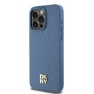 Original Case DKNY keménytok Bőr Monogramm Minta Fém Logó MagSafe DKHMP15XPSHRPSB iPhone 15 Pro Max tok kék