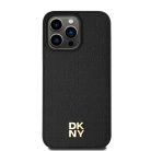 Original Case DKNY hardcase Leather Monogram Pattern Metal Logo MagSafe DKHMP15XPSHRPSK iPhone 15 Pro Max tok fekete