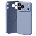 iPhone 17 Pro Max Lila Mercury félig szilikon MagSafe tok