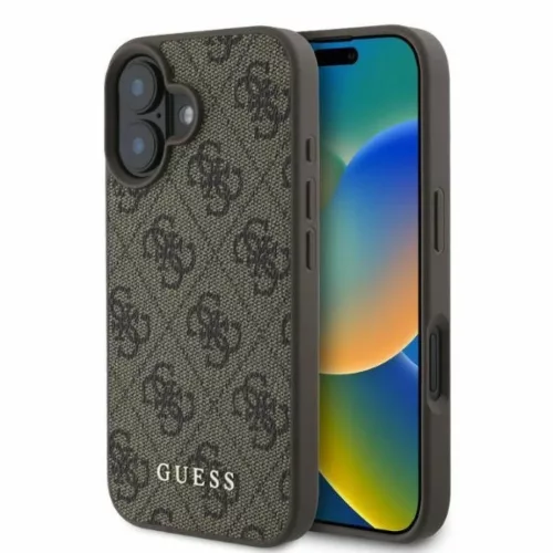 iPhone 16 Barna GUESS Original Case 4G Classic GUHCP16SG4GFBR merev tok
