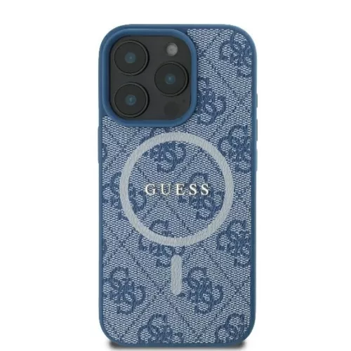 iPhone 16 Pro kék Eredeti GUESS keménytok 4G Ring Classic Logo MagSafe GUHMP16LG4GFRB