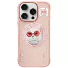 Nimmy Glasses Cool Cat MagSafe tok iPhone 16 Pro-hoz - Rózsaszín