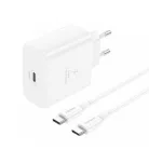 Foneng Fali töltő EU62 GaN - Type C - PD 45W Type C - Type C kábellel fehér