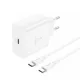 Foneng Fali töltő EU62 GaN - Type C - PD 45W Type C - Type C kábellel fehér
