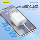 Foneng Fali töltő EU62 GaN - Type C - PD 45W Type C - Type C kábellel fehér
