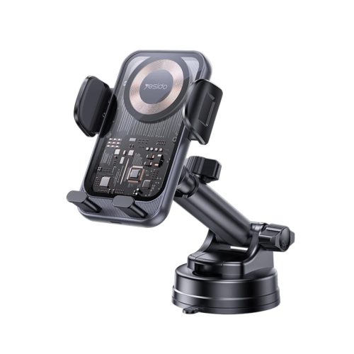 Yesido autós telefontartó C307 indukciós 15W szélvédőre fekete