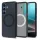 Samsung Galaxy S25 Fagyos fekete Spigen - Ultra Hybrid MagSafe tok