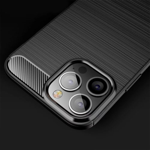 Realme C11 2020/C20 Carbon szénszál mintájú TPU tok fekete