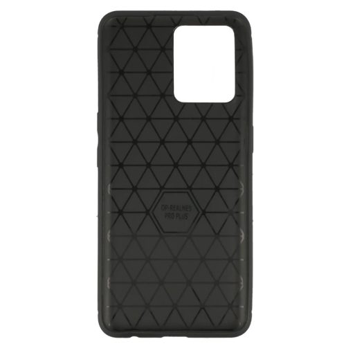 Realme C11 2020/C20 Carbon szénszál mintájú TPU tok fekete