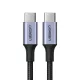 Ugreen US316 70428 USB-C - USB-C PD QC FCP kábel 100W 5A 480Mb/s 1.5m - szürke
