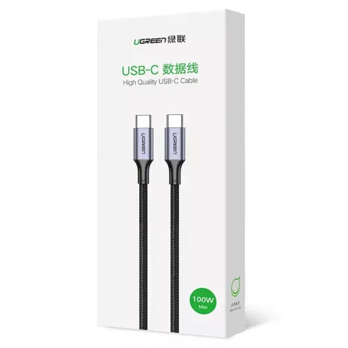 Ugreen US316 70428 USB-C - USB-C PD QC FCP kábel 100W 5A 480Mb/s 1.5m - szürke