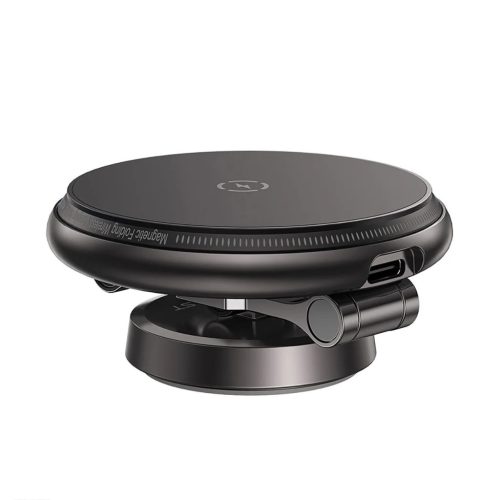 Acefast D30 Mágneses Összecsukható Műszerfal Tartó 15W Induktív Töltővel - Fekete