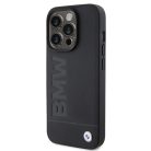 iPhone 15 Pro Max Fekete BMW Original Case Bőr Dombornyomott BMHCP15XSLLBK tok
