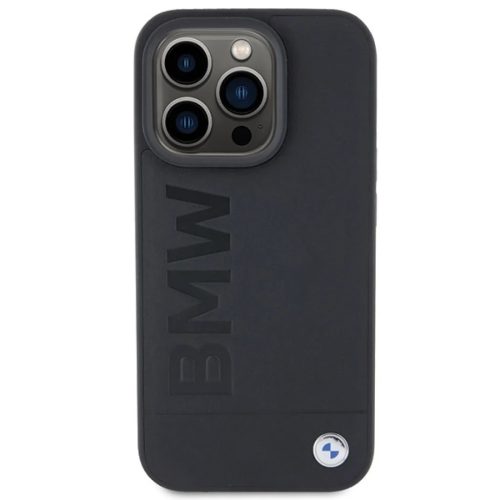 iPhone 15 Pro Max Fekete BMW Original Case Bőr Dombornyomott BMHCP15XSLLBK tok