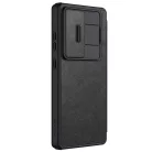 Nillkin Qin Pro fliptok Samsung Galaxy S25 Ultra-hoz kamerafedéllel - fekete tok
