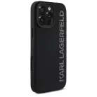 Apple iPhone 16 Pro Fekete KARL LAGERFELD KLHCP16LRBKGVCK tok (3D Gumi Megnyújtott Csillogás)