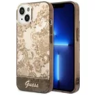 Guess GUHCP14MHGPLHC iPhone 14 Plus 6.7" okkersárga Porcelain Collection tok