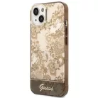 Guess GUHCP14MHGPLHC iPhone 14 Plus 6.7" okkersárga Porcelain Collection tok