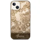 Guess GUHCP14MHGPLHC iPhone 14 Plus 6.7" okkersárga Porcelain Collection tok