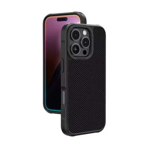 AmazingThing Titan Max tok 600D aramid szálakkal iPhone 16 Pro-hoz - Fekete tok