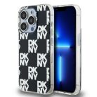 Original Case DKNY keménytok IML Checkered Mono Pattern DKHCP15XHDLCEK iPhone 15 Pro Max fekete tok
