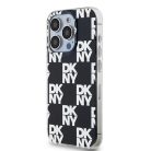Original Case DKNY keménytok IML Checkered Mono Pattern DKHCP15XHDLCEK iPhone 15 Pro Max fekete tok