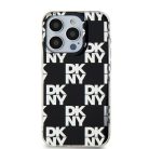 Original Case DKNY keménytok IML Checkered Mono Pattern DKHCP15XHDLCEK iPhone 15 Pro Max fekete tok