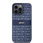 Original Case DKNY kemény tok bőr Mono Stripe & fém logó DKHCP15XPRTHSLB iPhone 15 Pro Max kék