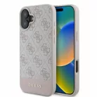 iPhone 16 pink Eredeti GUESS kemény tok 4G Bottom Stripe GUHCP16SG4GLPI
