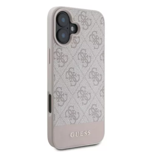 iPhone 16 pink Eredeti GUESS kemény tok 4G Bottom Stripe GUHCP16SG4GLPI