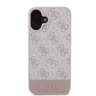 iPhone 16 pink Eredeti GUESS kemény tok 4G Bottom Stripe GUHCP16SG4GLPI