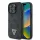 iPhone 16 Pro fekete Original Case GUESS hardcase Leather 4G Triangle Strass Magsafe GUHCP16LP4TDPK tok