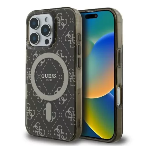 iPhone 16 Pro Barna Eredeti GUESS IML 4G Background Magsafe GUHMP16LH4DTEW tok