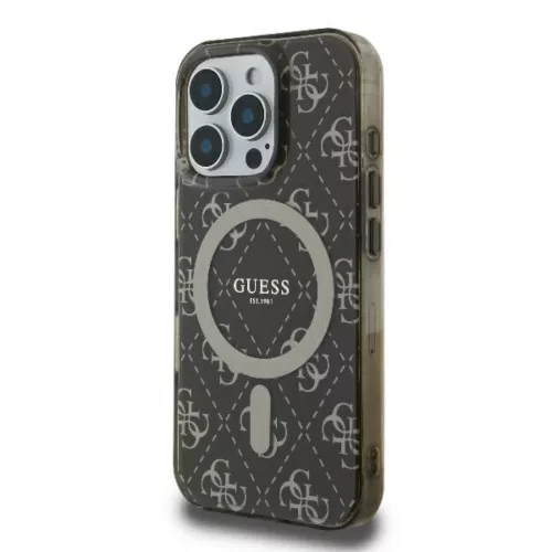 iPhone 16 Pro Barna Eredeti GUESS IML 4G Background Magsafe GUHMP16LH4DTEW tok