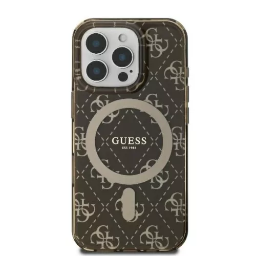 iPhone 16 Pro Barna Eredeti GUESS IML 4G Background Magsafe GUHMP16LH4DTEW tok