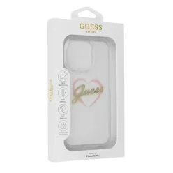   iPhone 16 Pro átlátszó Eredeti GUESS IML Heart GUHCP16LHCHGSPT tok