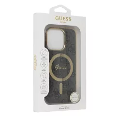   iPhone 16 Pro Fekete Original Case GUESS IML 4G Magsafe GUHMP16LH4STK tok