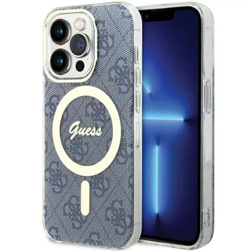 iPhone 16 Pro kék Eredeti GUESS IML 4G Magsafe GUHMP16LH4STB tok