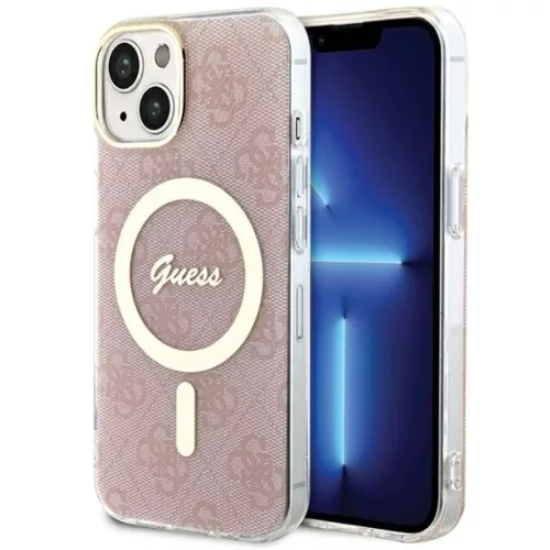 iPhone 16 Pro rózsaszín Eredeti GUESS IML 4G Magsafe GUHMP16LH4STP tok