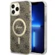 Guess GUHMP13XH4STW iPhone 13 Pro Max 6.7" barna/barna kemény tok 4G MagSafe