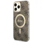 Guess GUHMP13XH4STW iPhone 13 Pro Max 6.7" barna/barna kemény tok 4G MagSafe