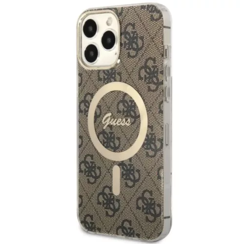 Guess GUHMP13XH4STW iPhone 13 Pro Max 6.7" barna/barna kemény tok 4G MagSafe