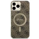Guess GUHMP13XH4STW iPhone 13 Pro Max 6.7" barna/barna kemény tok 4G MagSafe