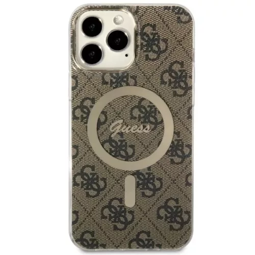 Guess GUHMP13XH4STW iPhone 13 Pro Max 6.7" barna/barna kemény tok 4G MagSafe
