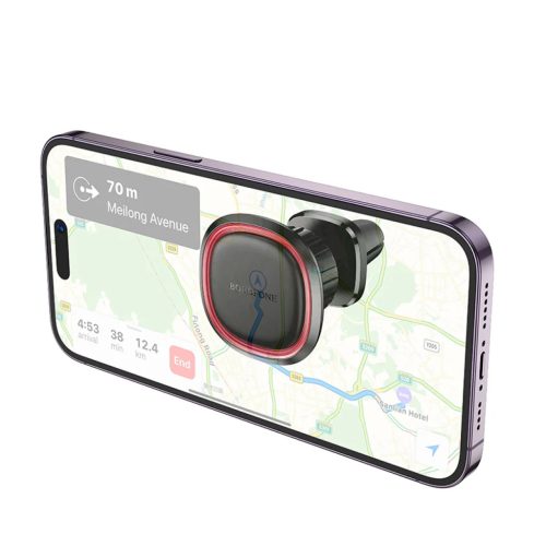 Borofone autós tartó BH124 Roman mágneses szellőzőrácsra fekete-piros