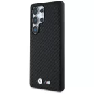 BMW bőr karbon MagSafe tok Samsung Galaxy S25 Ultra fekete tok